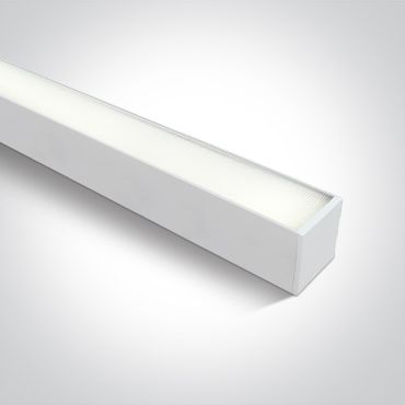 ONE Light LED Linear Profiles - lineair systeem - 150 x 7,5 x 7,5 cm - 50W LED incl. - wit - witte lichtkleur