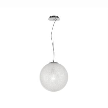 Nova Luce Frozen - hanglamp - Ø 25 x 120 cm - transparant en chroom
