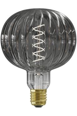 Calex Metz Smokey LED lamp - Ø 12,5 x 14,5 cm - E27 - 4W dimbaar - 2000K - gerookt