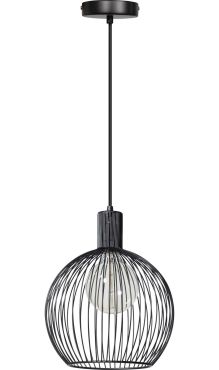 ETH Wire - hanglamp - Ø 30 x 155 cm - zwart