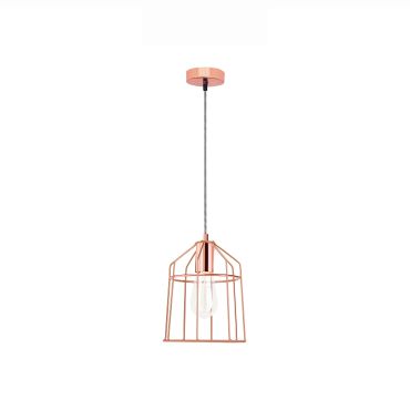 Nova Luce Peppino - hanglamp - Ø 19 x 120 cm - koper