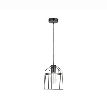 Nova Luce Peppino - hanglamp - Ø 19 x 120 cm - zwart