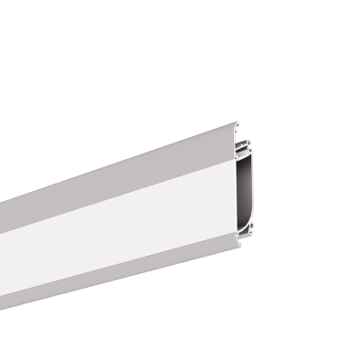 KLUS Obit - inbouw wand ledprofiel - 8 cm hoogte - geanodiseerd zilver
