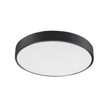 Nova Luce Hadon - plafondverlichting - Ø 40 x 5 cm - 24W LED incl. - zand zwart en mat wit