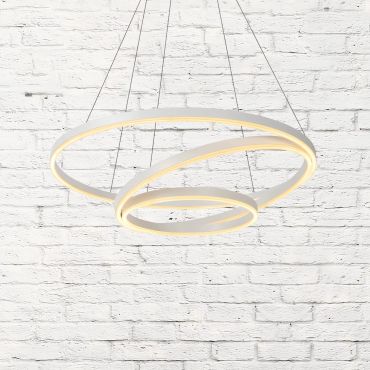 Lucide Triniti - hanglamp - Ø 80 x 135 cm - 136W dimbare LED incl. - wit