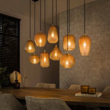 Vico Dot Pattern - hanglamp - 120 x 40 x 150 cm - amber