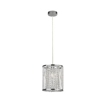 Searchlight Elise - hanglamp - Ø 21 x 145 cm - chroom