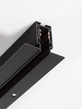 Nova Luce Ultra Slim - trimless inbouw magnetische rail - 200 cm - zwart