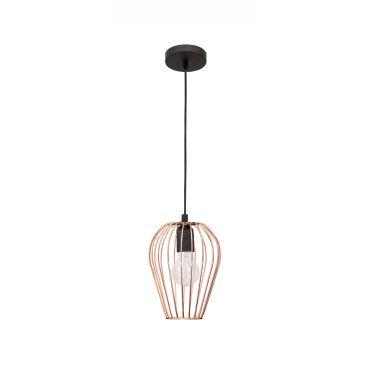 Nova Luce Sage - hanglamp - Ø 17 x 140 cm - koper