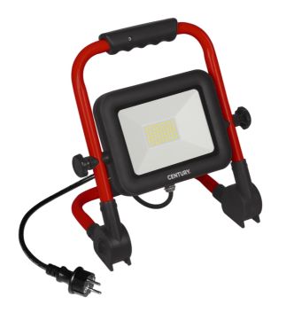 Century Italia Rework - draagbare verstraler - 18 x 28 x 29,2 cm - 50W LED incl. - IP65 - zwart en rood