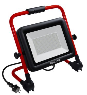 Century Italia Rework - draagbare verstraler - 47,5 x 44,5 x 7 cm - 200W LED incl. - IP65 - zwart en rood