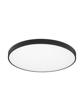 Nova Luce Perfect Profile - plafondlamp - Ø 80 x 10 cm - 80W dimbare LED incl. - zwart