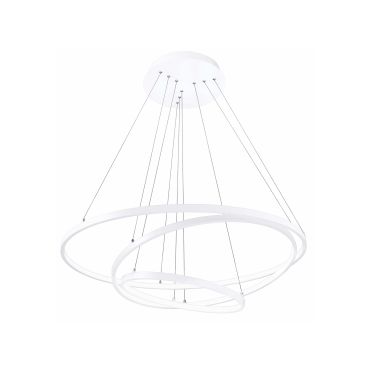 Nova Luce Dea - hanglamp - Ø 80 x 120 cm - 145W dimbare LED incl. - mat wit