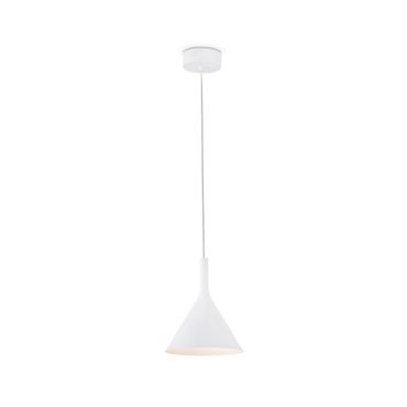 Faro Pam - hanglamp - Ø 16,5 x 21,5 cm - 11W LED incl. - mat wit