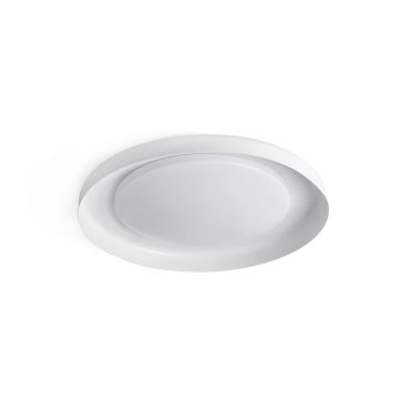 Faro Dolme - plafondverlichting - Ø 40 x 7 cm - 24W LED incl. - mat wit