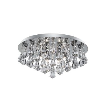 Searchlight Hanna - plafondverlichting - Ø 45 x 20 cm - chroom
