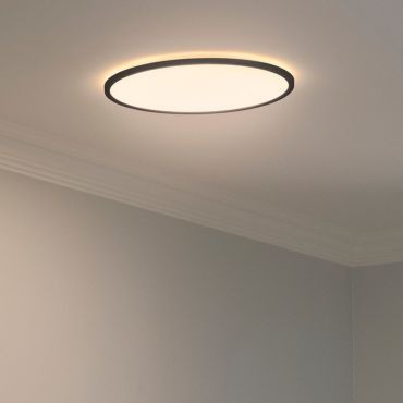 Nordlux Oja - plafondverlichting - Ø 42 x 3,2 cm - 3 stappen Moodmaker functie (2700K) - 22W LED incl. - zwart