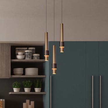 Lucide Margary - hanglamp - Ø 28 x 169 cm - 3 x 4W dimbare LED incl. - koffie