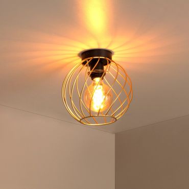 Lucide Danza - plafondlamp - Ø 25 x 22,5 cm - goud