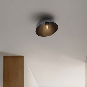 Nova Luce Onia - plafondlamp - Ø 29 x 19 cm - metallic en zandzwart