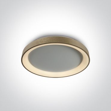 ONE Light LED Decorative Plafo - plafondverlichting - Ø 37,5 x 5,7 cm - 30W dimbare LED incl. - geborsteld goud