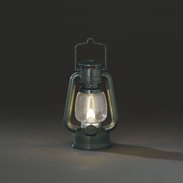 Konstsmide - decoratieve tafellantaarn op batterijen - Ø 10 x 15,5 cm - groen