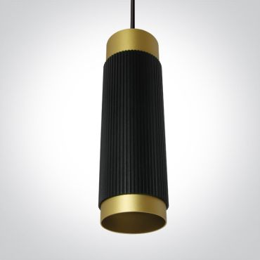 ONE Light magnetisch railsysteem MINI, MIDI &amp; MAXI - hanglamp - Ø 6 x 170 cm - 12W LED incl. - zwart en messing
