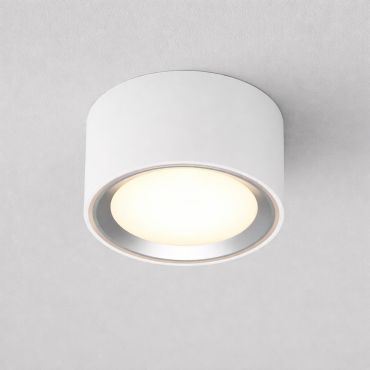 Nordlux Fallon - opbouwspot 1L - Ø 10 cm - 4 stappen Moodmaker functie - 5,5W dimbare LED incl. - wit en geborsteld staal