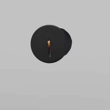Nova Luce Aizen - inbouw wandverlichting - Ø 7 x 6,5 cm - 3W LED incl. - IP54 - donker antraciet