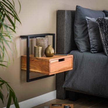 Vico Air Solid - nachtkastje - 44 x 35 x 45 cm - acaciahout