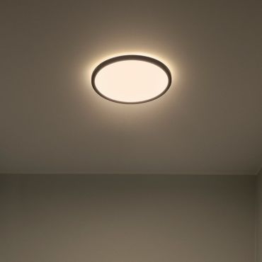 Nordlux Oja - plafondverlichting - Ø 29,4 x 2,3 cm - 3 stappen dimmer (2700K) - 18W LED incl. - zwart