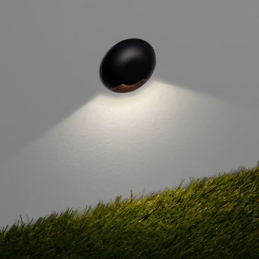 Nova Luce Eris - inbouw wandverlichting - Ø 6 x 5,4 cm - 1W LED incl. - IP67 - zandzwart