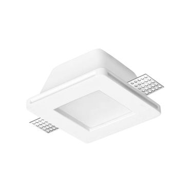 Nova Luce Tobia - inbouwspot - 120 x 120 mm, 125 x 125 mm inbouwmaat - wit gips