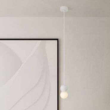 Nova Luce Zero - hanglamp - Ø 8 x 115 cm - zandwit