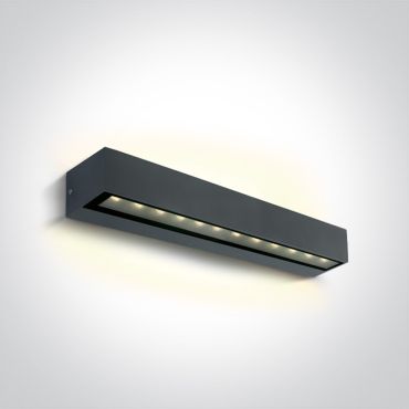 ONE Light Linear Outdoor Series Double Sided - wandlamp - 38 x 7,6 x 6,6 cm - 2 x 10W LED incl. - IP65 - antraciet
