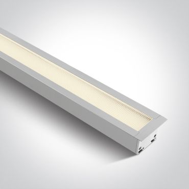 ONE Light UGR19 Recessed LED Linear Profiles - inbouw plafondverlichting - 121 x 5 x 5,5 cm - instelbare lichtsterkte 20W/30W/40W LED incl. - wit - instelbare lichtkleur