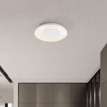 Nova Luce Epos - plafondlamp - Ø 40 x 6 cm - 24W dimbare LED incl. - zandwit