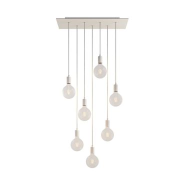 Creative Cables - hanglamp 7L - 67,5 x 130 cm - wit