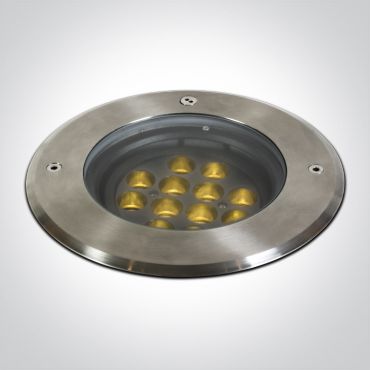 ONE Light Inground Tiltable Range - ronde grondspot voor buiten - Ø 210 mm, Ø 200 mm inbouw - 12 x 1,5W LED incl. - IP67 - zwart