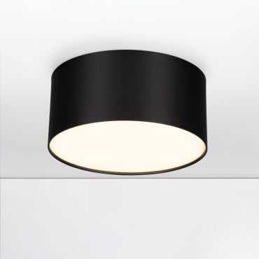 Nova Luce Marsa - plafondlamp - Ø 14 x 6,5 cm - 16W LED incl. - zandzwart