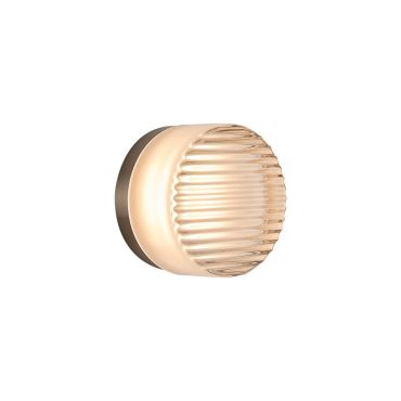 VK Lighting Glace - plafond/wandverlichting - Ø 13,5 x 8,5 cm - 5W dimbare LED incl. - transparant