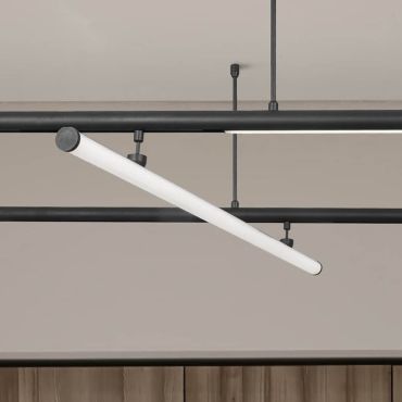 Nova Luce Planet 48V - rail armatuur - 150 x 12 cm - 38W dimbare LED incl. - roteerbaar - warm wit