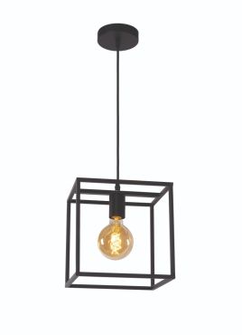 Lichtkoning Achille - hanglamp - 25 x 25 x 155 cm - zwart