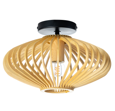 ETH Tess - plafondlamp - Ø 30 x 15 cm - lichtbruin