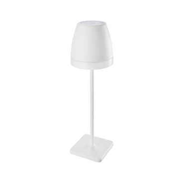 Nova Luce Colt - buiten tafellamp op batterijen - Ø 11 x 38 cm - 1W dimbare LED incl. - IP44 - zandwit