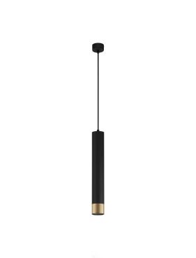Nova Luce Picto - hanglamp - Ø 6 x 240 cm - zwart en goud