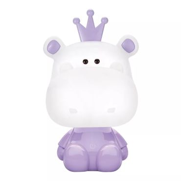 SHOWROOMMODEL - Zuma Line Animals Hippo - tafellamp - 19 x 32 cm - 3W dimbare LED incl. - violet
