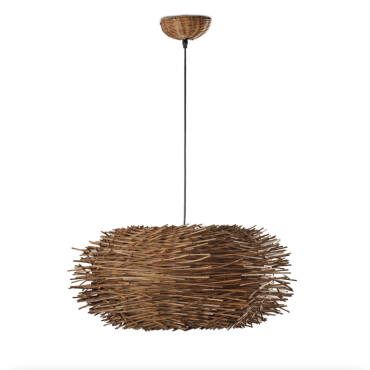 Faro Nido - hanglamp - Ø 60 x 29 cm - bruin