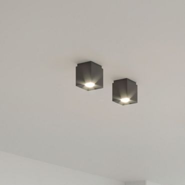 Nordlux Ethan - opbouwspot - 10,5 x 10,5 x 12 cm - zwart