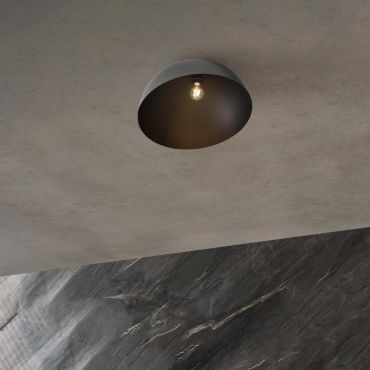 Nova Luce Onia - plafondlamp - Ø 50 x 31 cm - metallic en zandzwart